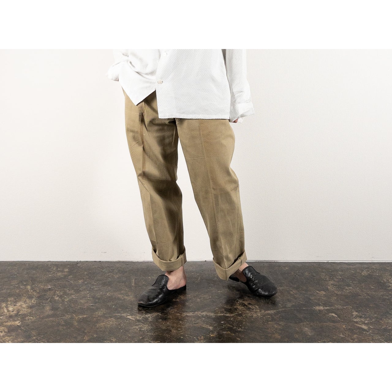1950s "French Army" M52 Khaki Cotton Twill Chino Trousers