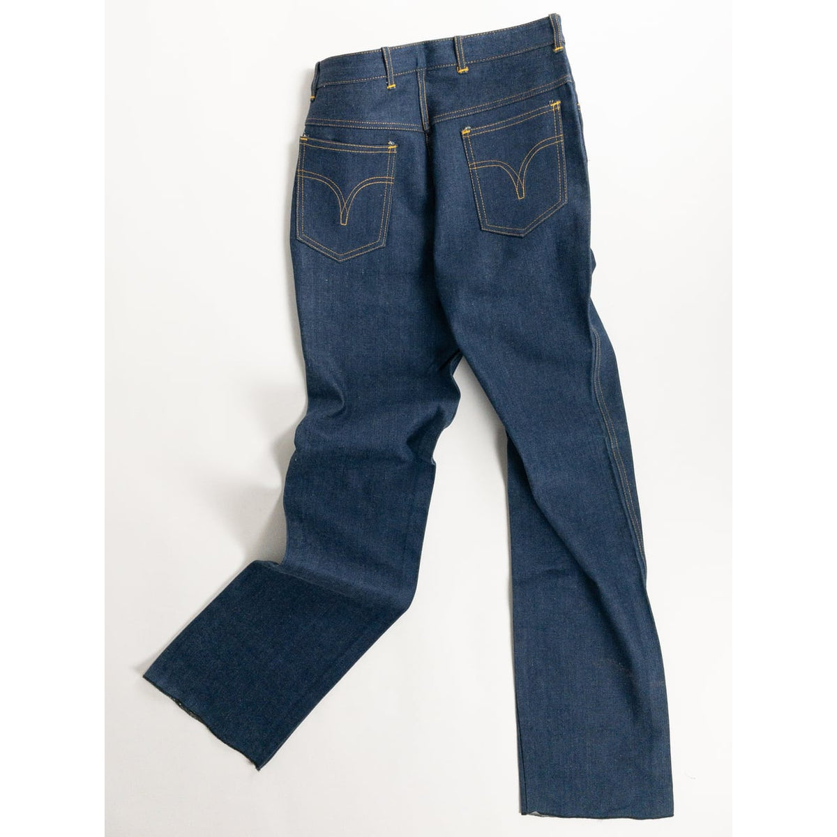 1990s "Italian Vintage" Navy Denim Trousers, Dead Stock