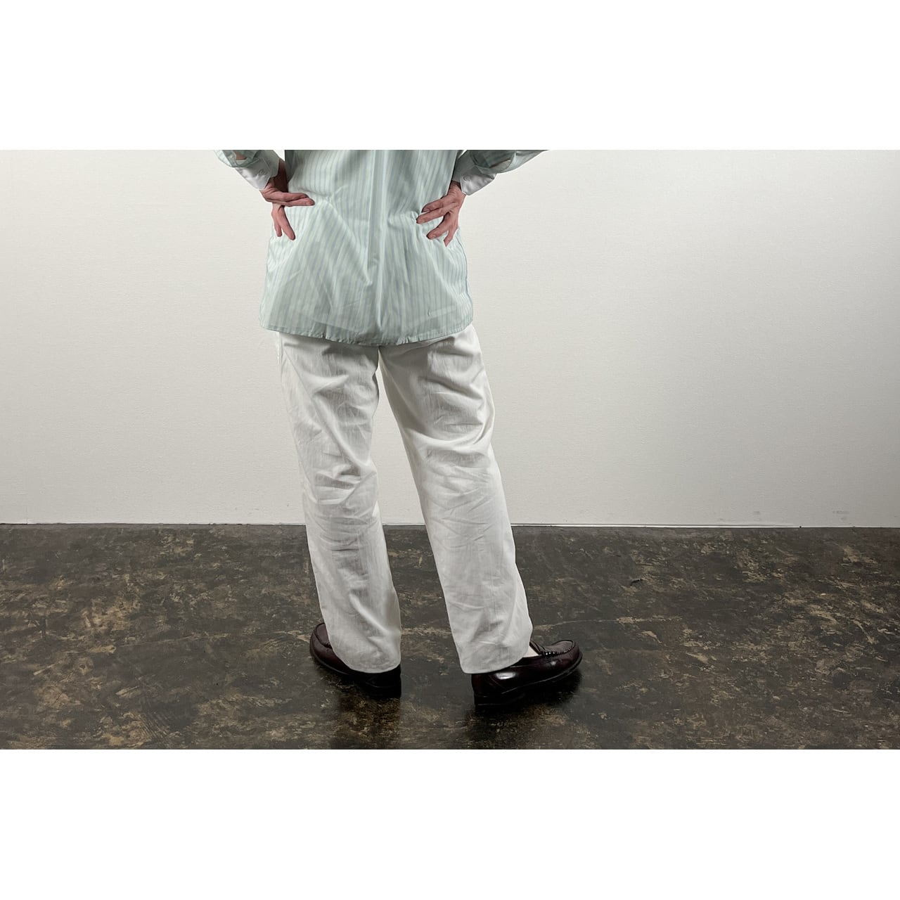 1900s "French Antique" Light Cotton White Work Trousers