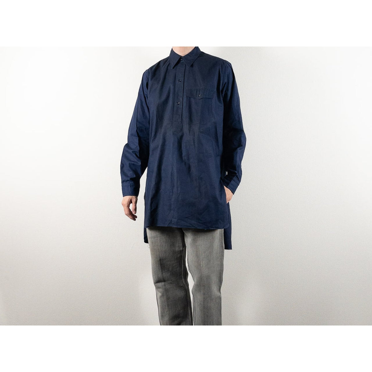 1960s "French Vintage" Blue Metis Work Shirt, Dead Stock