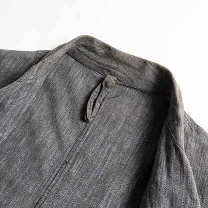 1940s "Euro Vintage" Light Black Chambray Atelier Work Coat