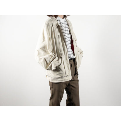 1990s "Made in Italy" Off White Cotton Sport Jacket