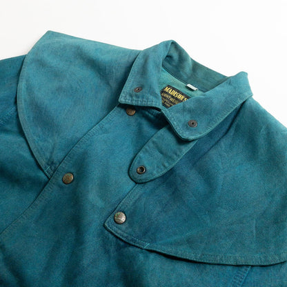 1990s "Made in Italy" Turquoise Blue Double Breasted Hunting Jacket