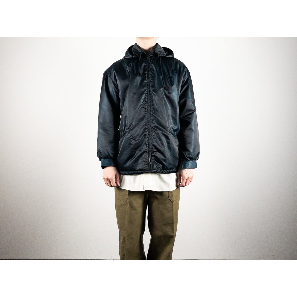 1960s "SKIDRESS" French Navy Nylon Zipper Ski Jacket