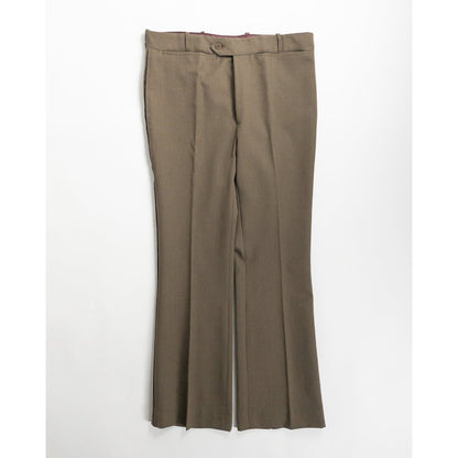 1970s "French Vintage" Khaki Flare Trousers