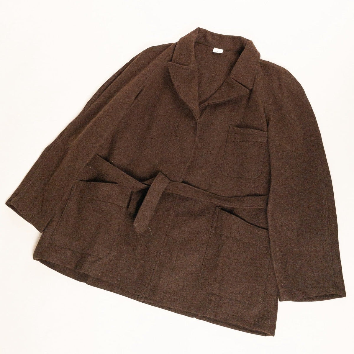 1960-70s Italian Army Brown Wool Hospital Jacket, Dead Stock