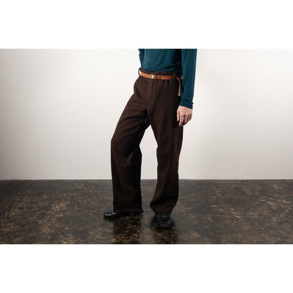 1960-70s Italian Army Brown Wool Hospital Trousers, Dead Stock