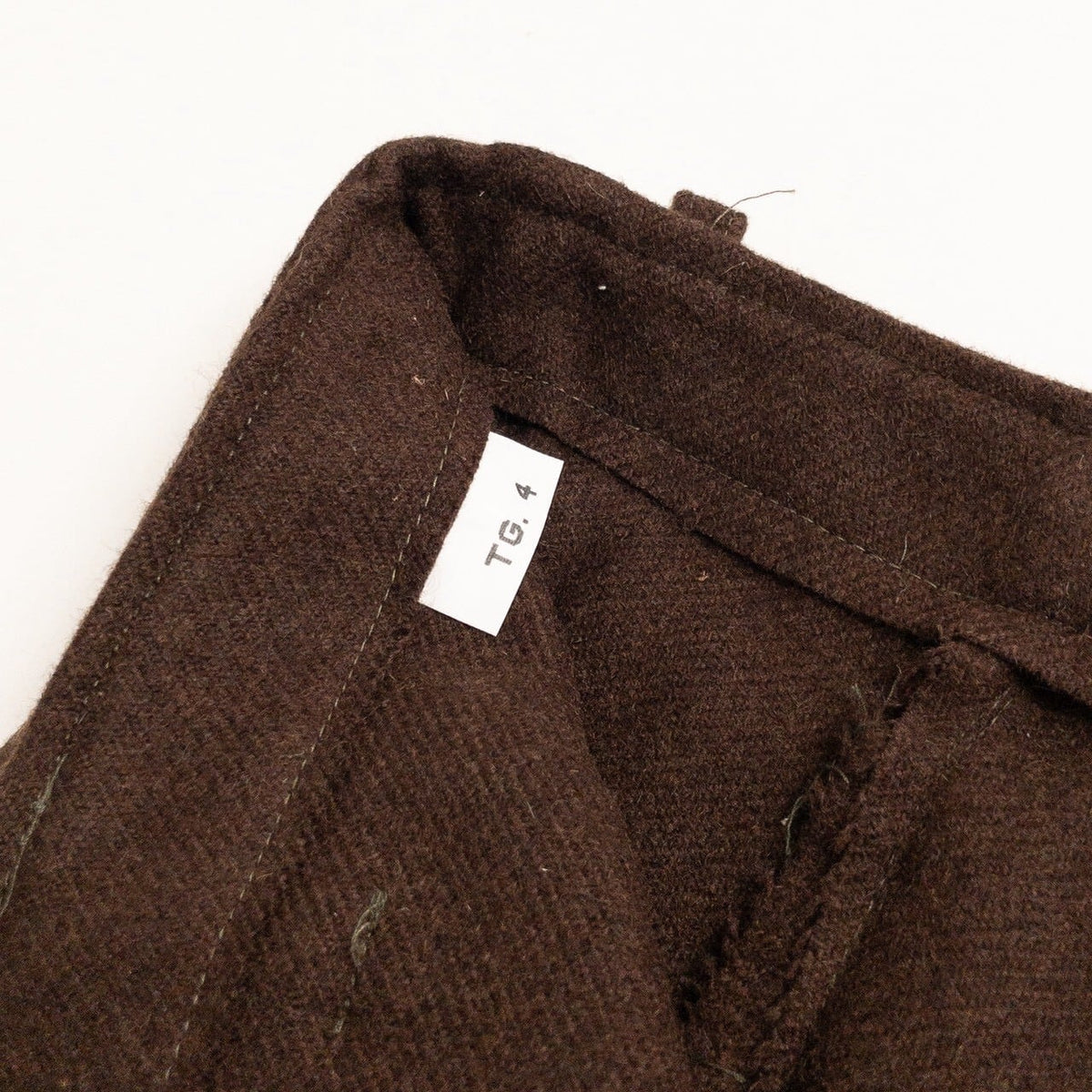 1960-70s Italian Army Brown Wool Hospital Trousers, Dead Stock