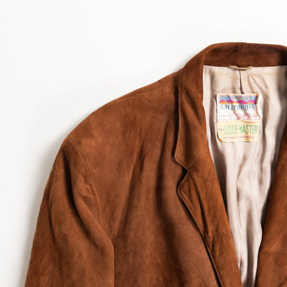 1980-90s Brown Suede Tailored Jacket