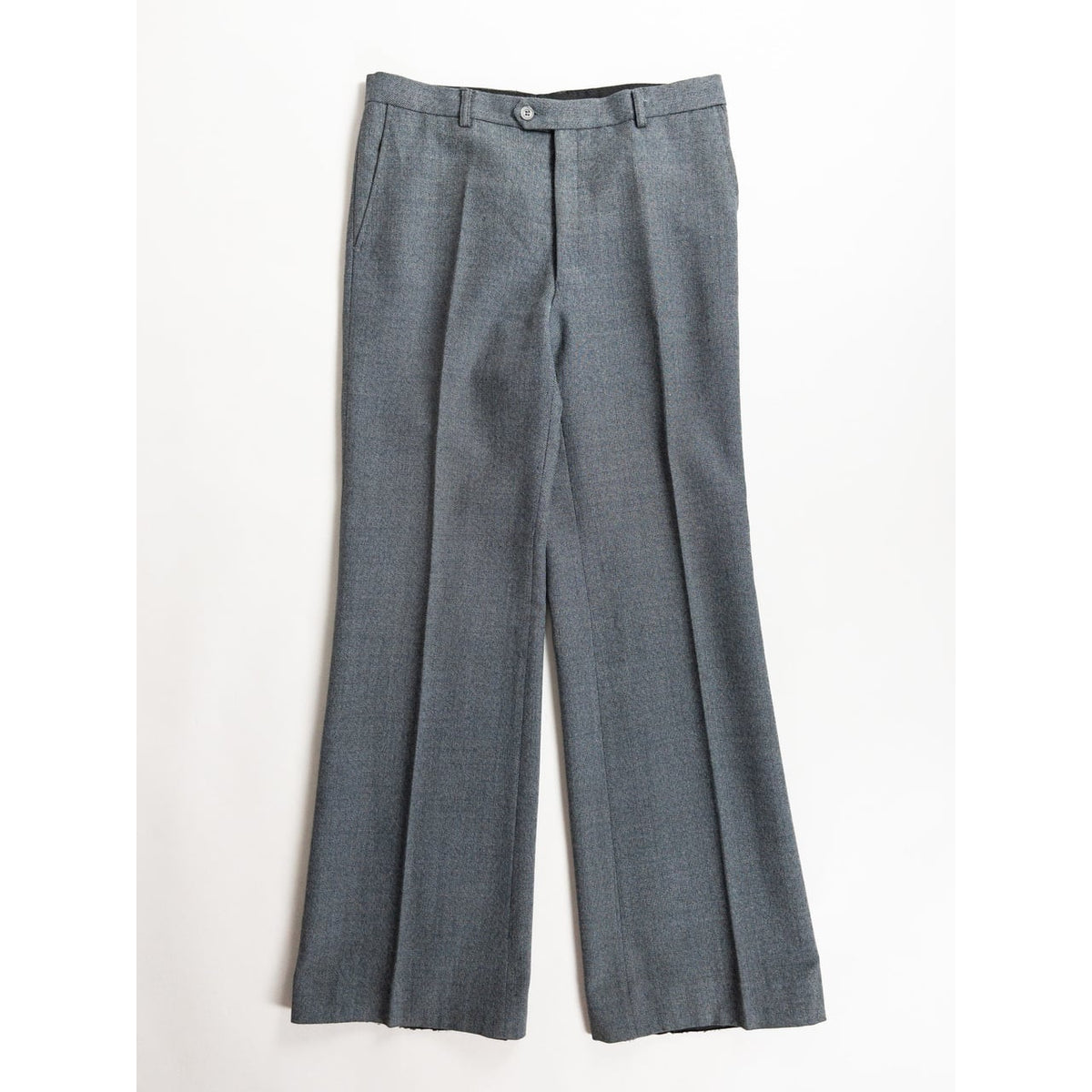 1970s "Euro Vintage" Gray Sharkskin Flare Trousers