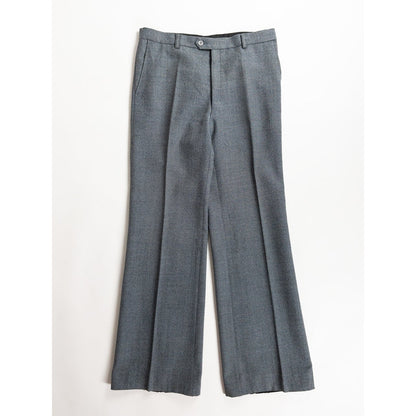 1970s "Euro Vintage" Gray Sharkskin Flare Trousers