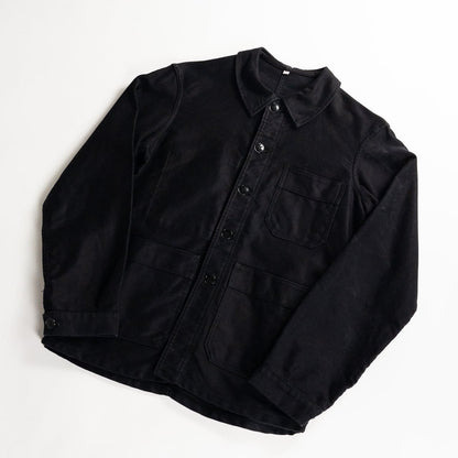 1960s "Adolphe Lafont" Black Moleskin Work Jacket