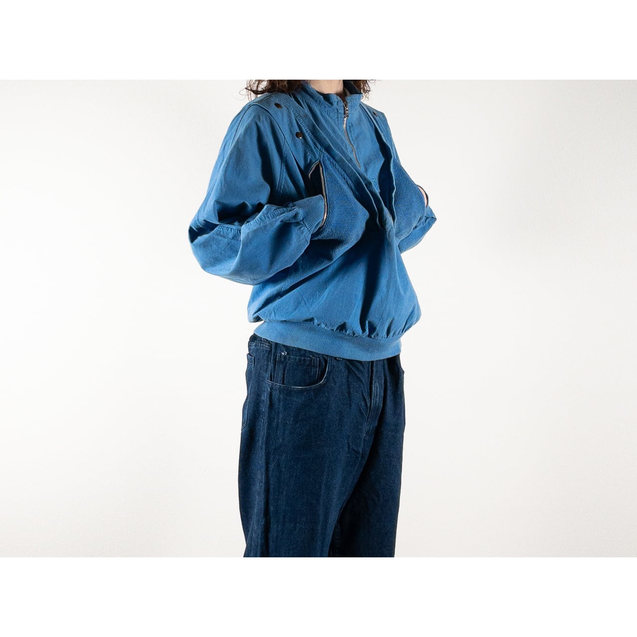 1980-90s "Euro Vintage" Light Blue Cotton Jacket