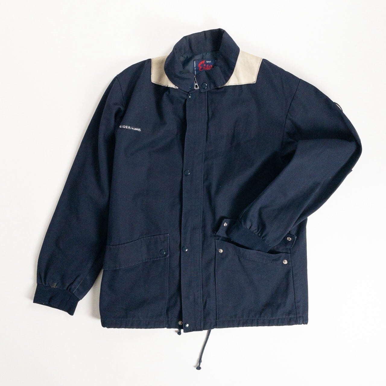 1970s "EIDER" French Blue Cotton Ski Jacket
