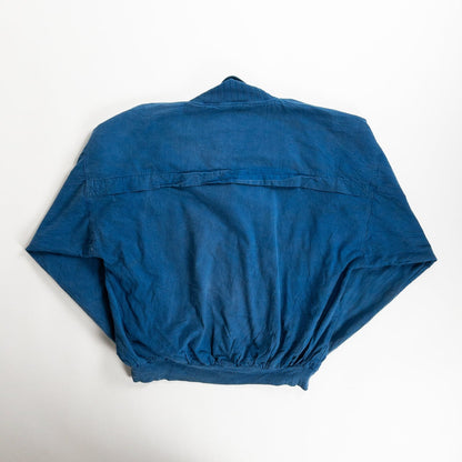 1980s "Euro Vintage" Blue Cotton Pullover Jacket