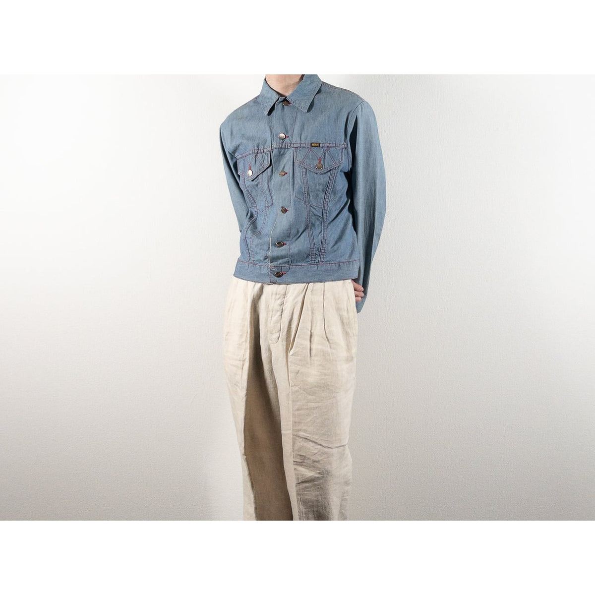 1970s "MAVERICK" Light Blue Chambray Jacket