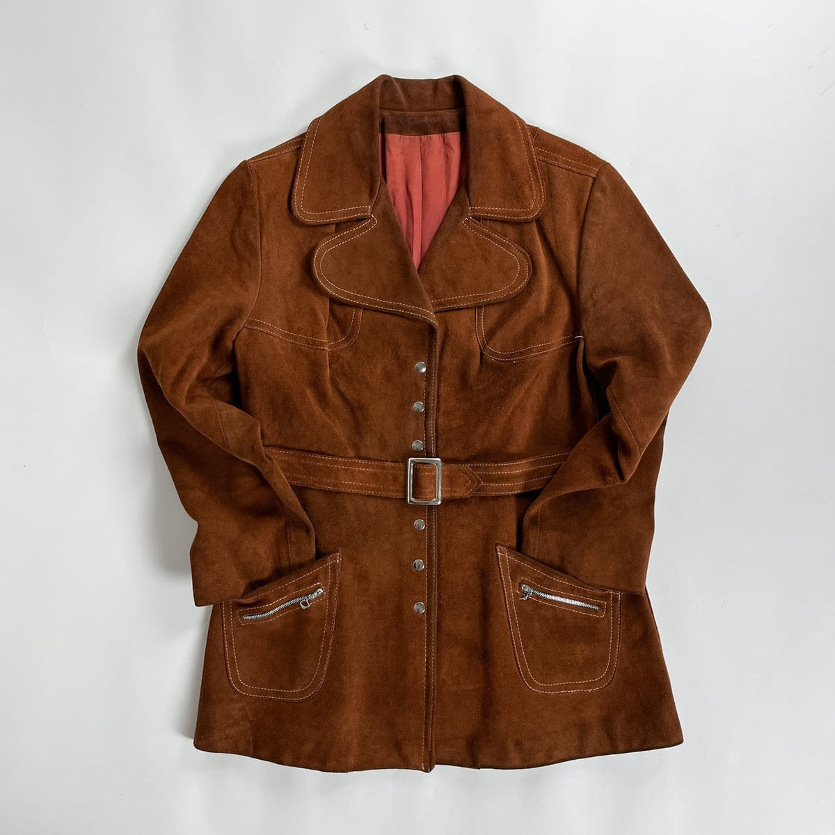 1980s-90s "Canadian Vintage" Brown Suede Leather Jacket for Ladies