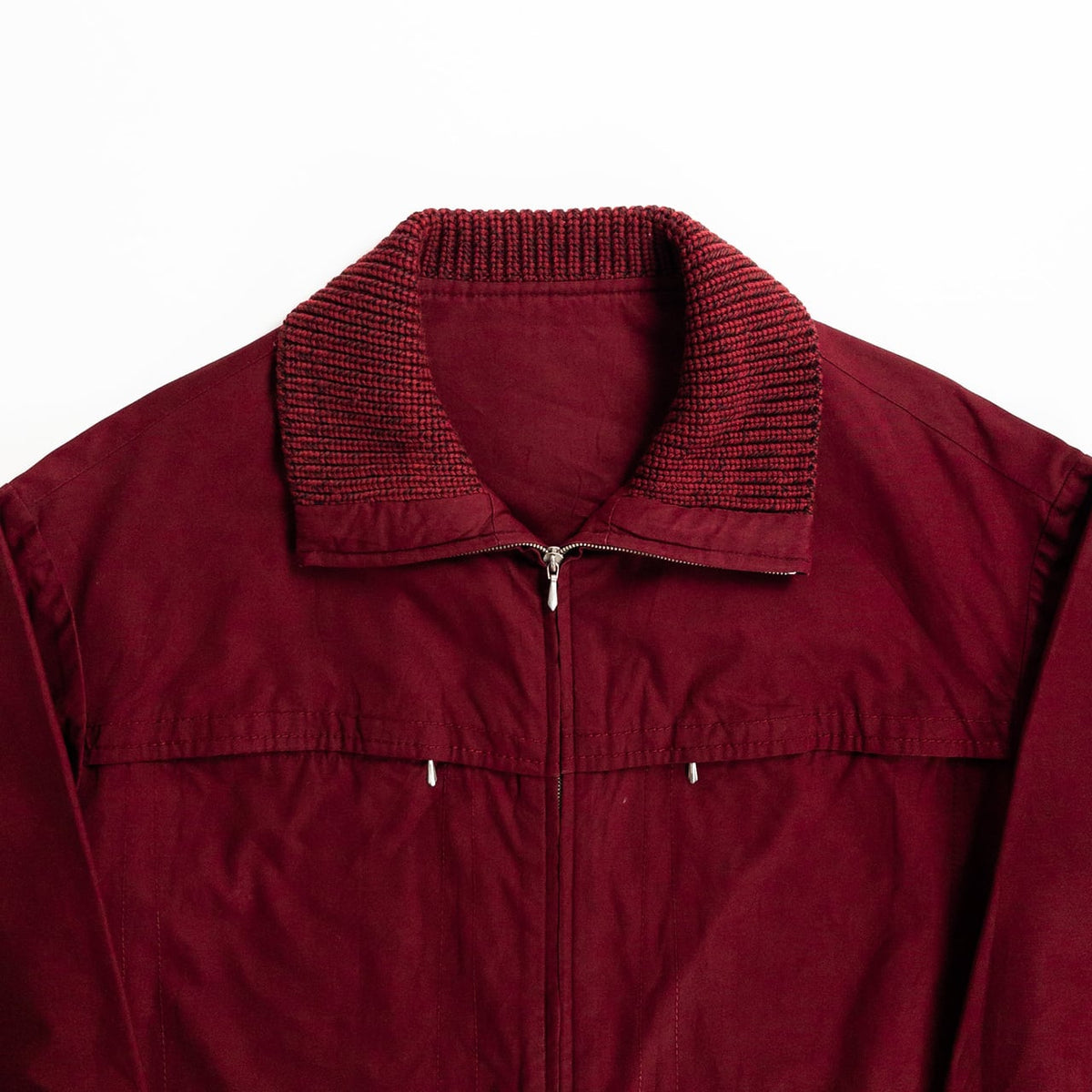 1960-70s "German Vintage" Wine Red Full Zipper Sport Jacket