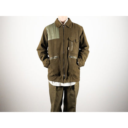 1970-80s "Italian Vintage" Khaki Cotton Hunting Jacket