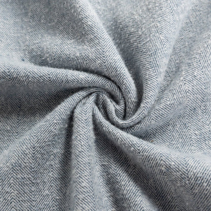 1990s "Dutch Vintage" Gray Cotton Herringbone Twill Long Sleeve Shirt