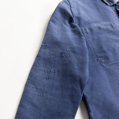 1960-70s "French Vintage" Faded Blue Moleskin Work Jacket