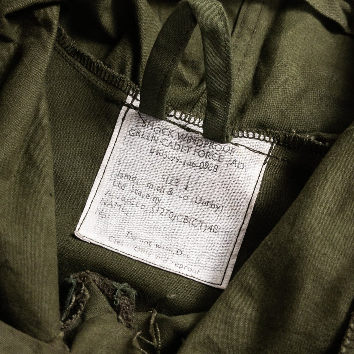 1970s "British Vintage" Dark Olive Cadet Smock