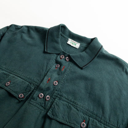 1990s "LUZ" Dark Green Cotton Anorak Pullover Jacket
