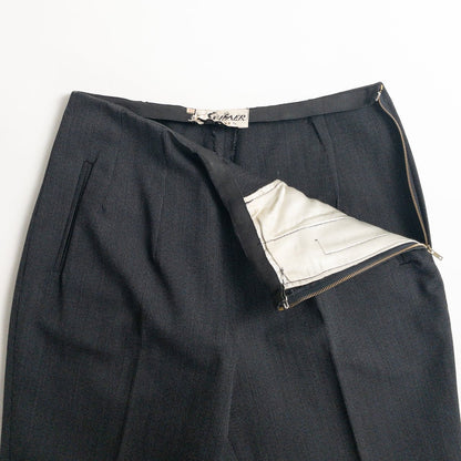 1960s "French Vintage" Gray Stripe Cotton Pique Ski Trousers