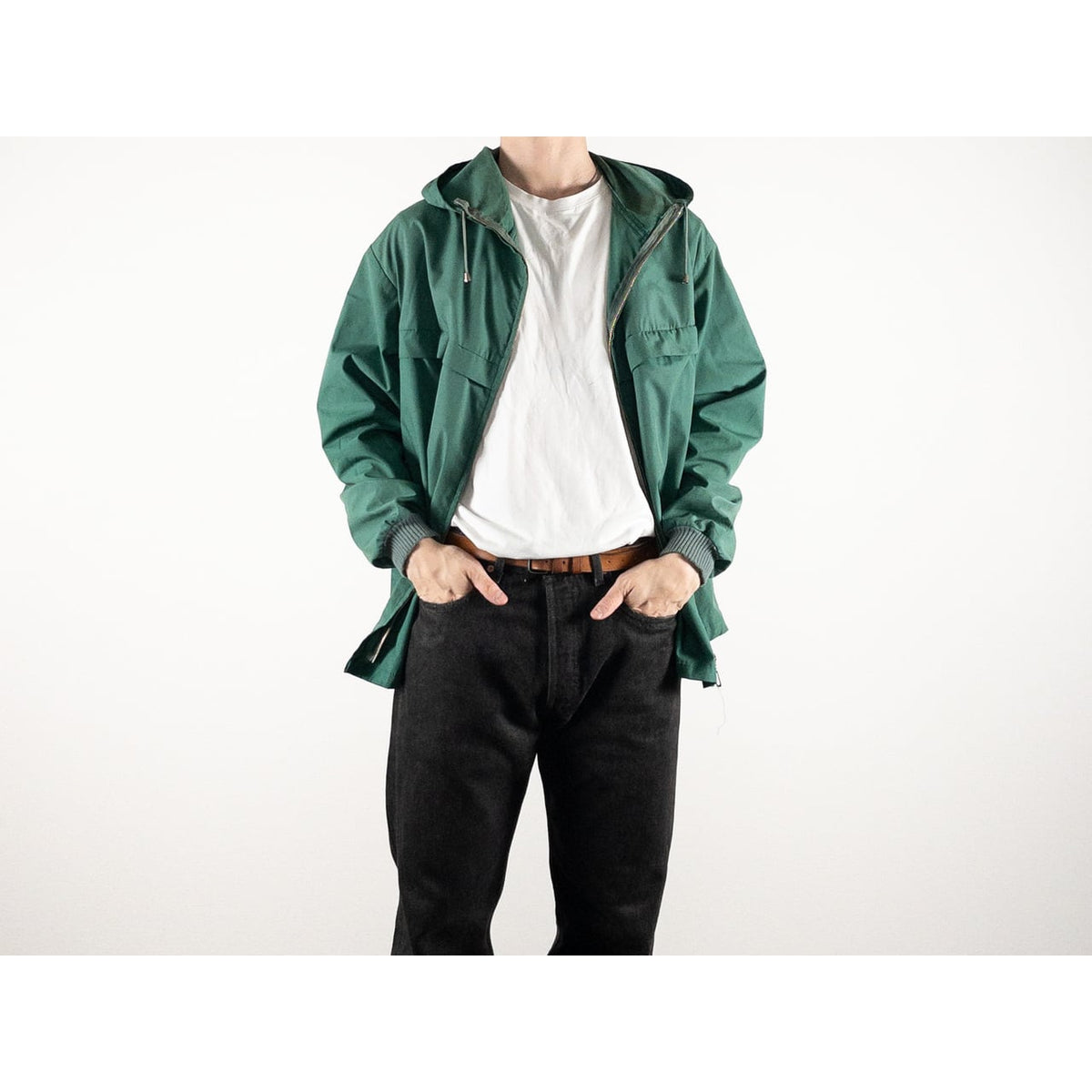 1980s Made in Europe Green Full Zip Parka