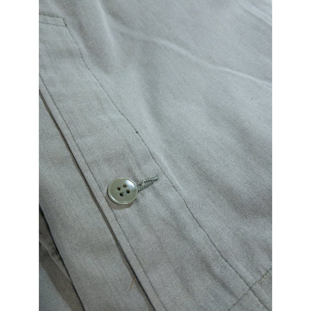1970s "French Vintage" Khaki Cotton 4Pockets Full Zip Hunting Jacket