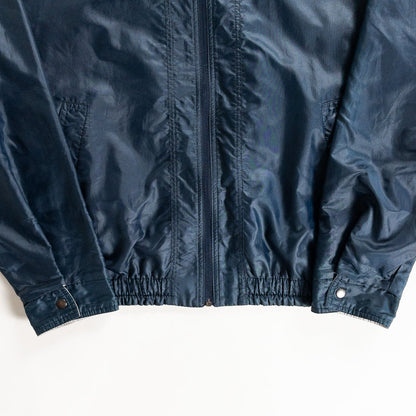 1990s "Euro Vintage" Steel Blue Nylon Zip-Up Blouson Jacket