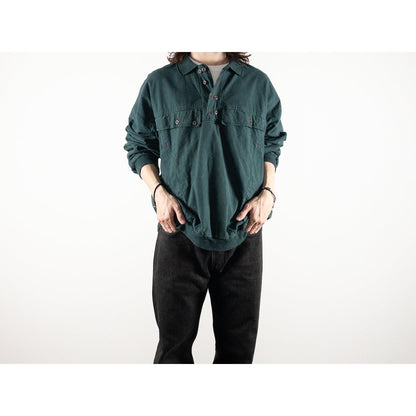 1990s "LUZ" Dark Green Cotton Anorak Pullover Jacket