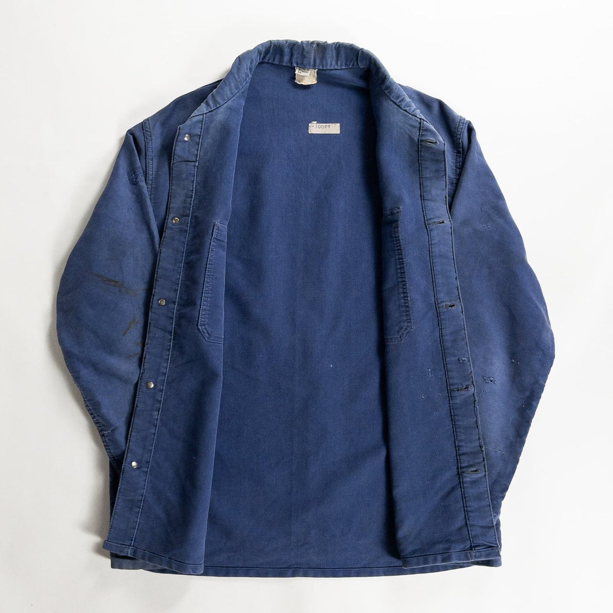 1960-70s "French Vintage" Faded Blue Moleskin Work Jacket