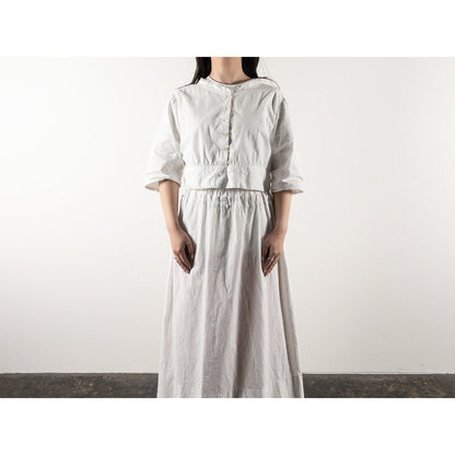 Early 1900s French Antique White Cotton Shirt