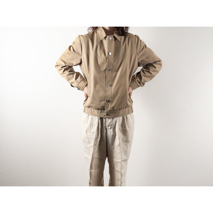 1980s "PIGEN VOYAGEUR" Beige Cotton Poly Sport Jacket