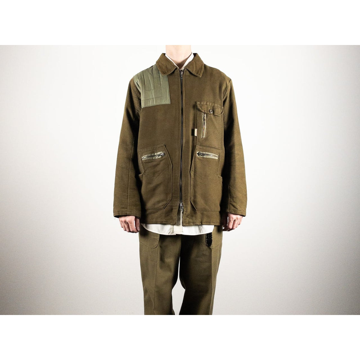 1970-80s "Italian Vintage" Khaki Cotton Hunting Jacket