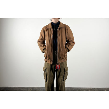 1990s "DAN CARMEL" Italian Beige Wool Sport Jacket, Dead Stock