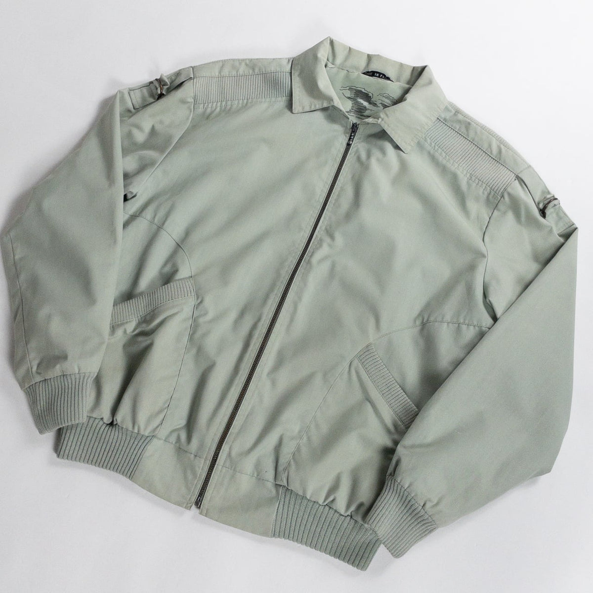 1990s "Made in Finland" Light Green Zip-Up Blouson