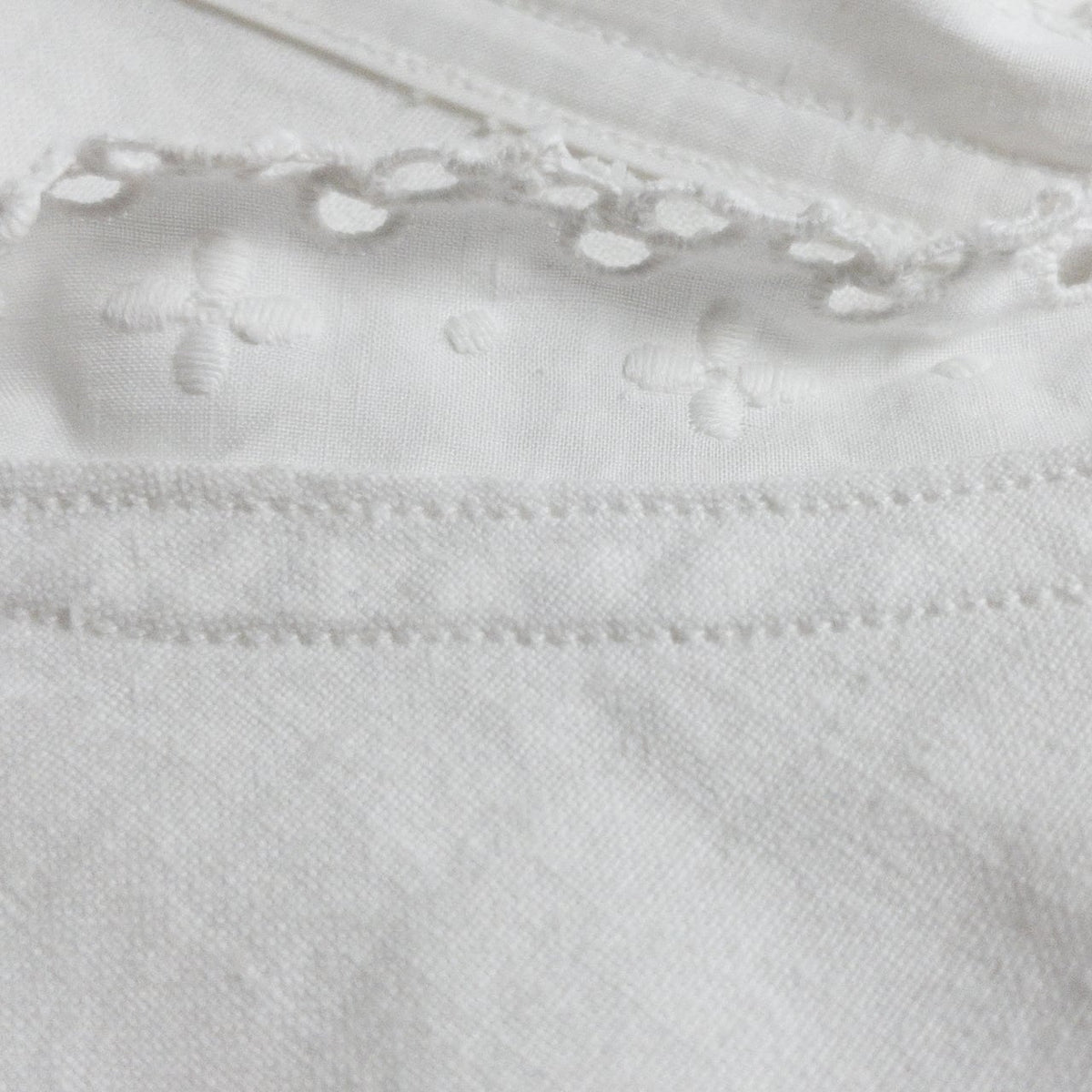 Early 1900s French Antique White Cotton Shirt