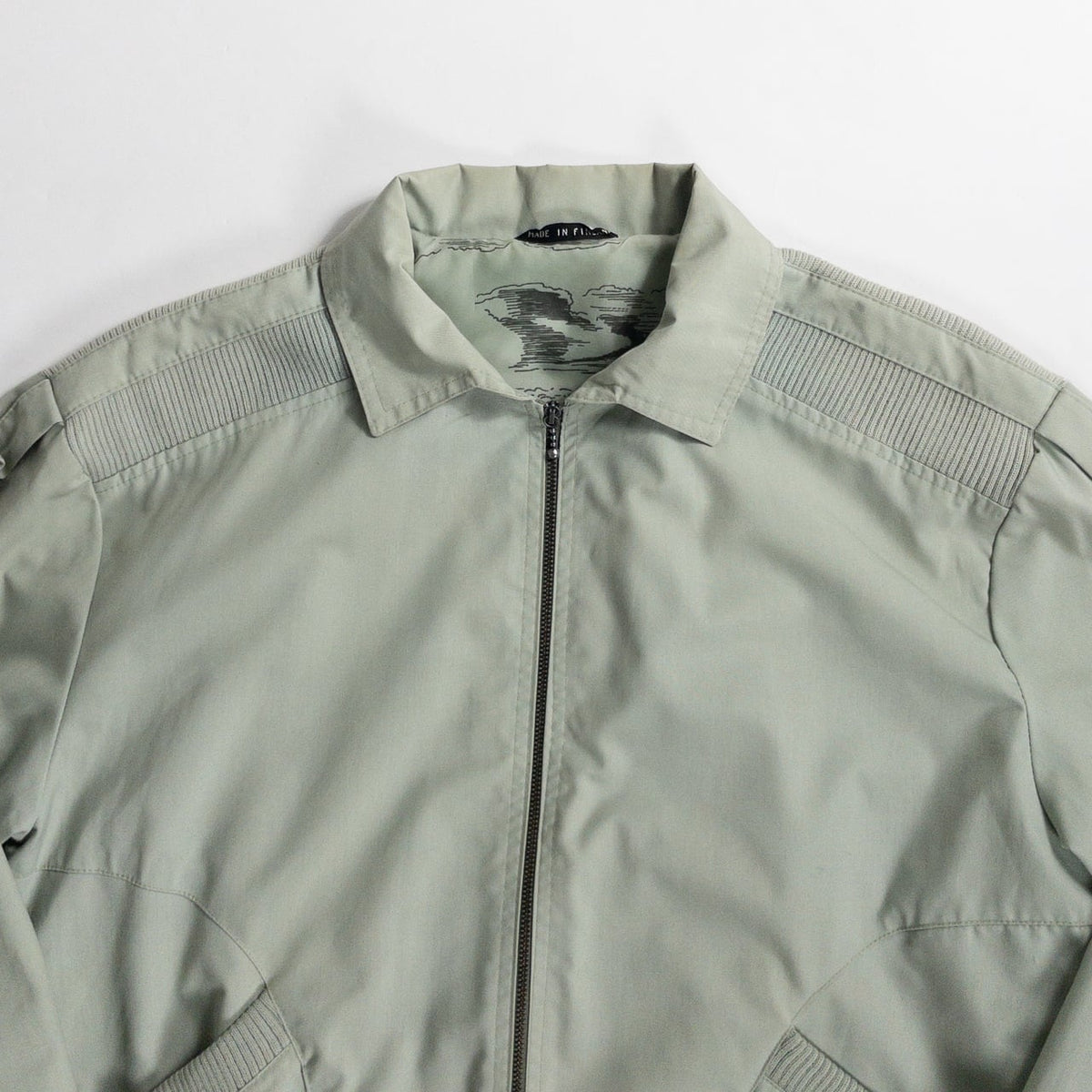 1990s "Made in Finland" Light Green Zip-Up Blouson