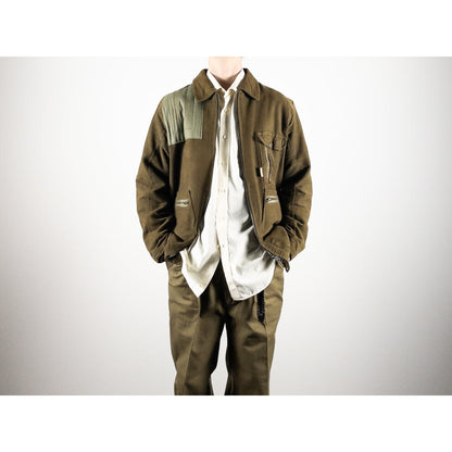 1970-80s "Italian Vintage" Khaki Cotton Hunting Jacket
