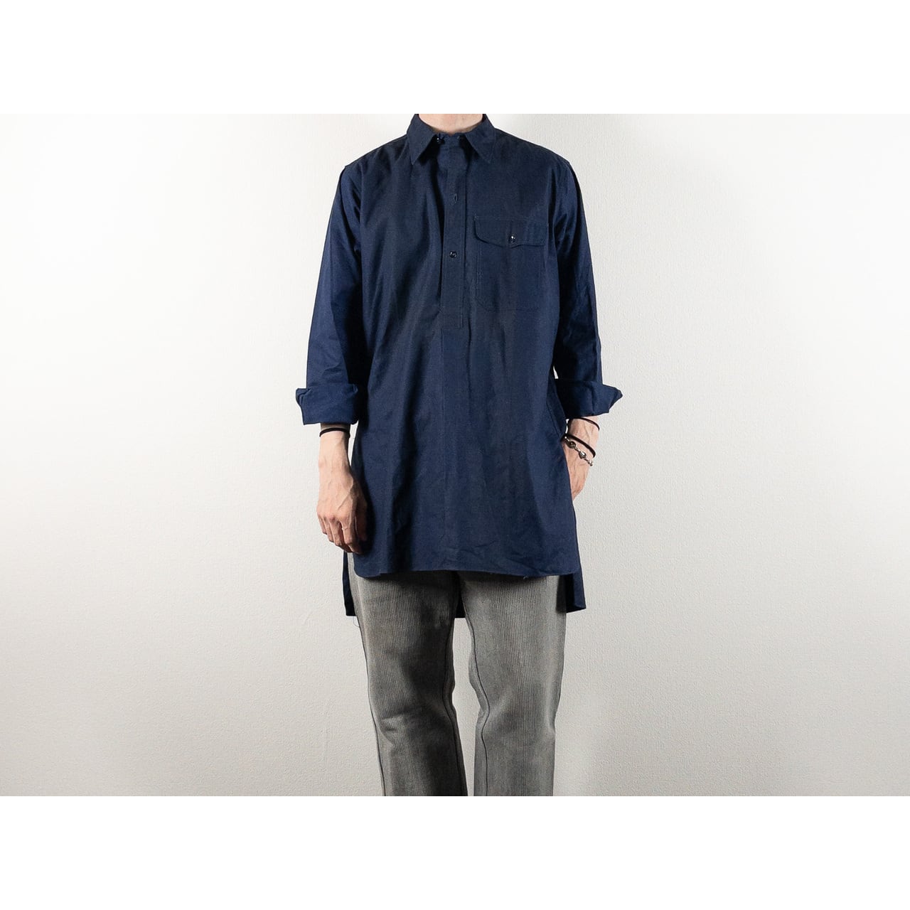 1960s "French Vintage" Blue Metis Work Shirt, Dead Stock