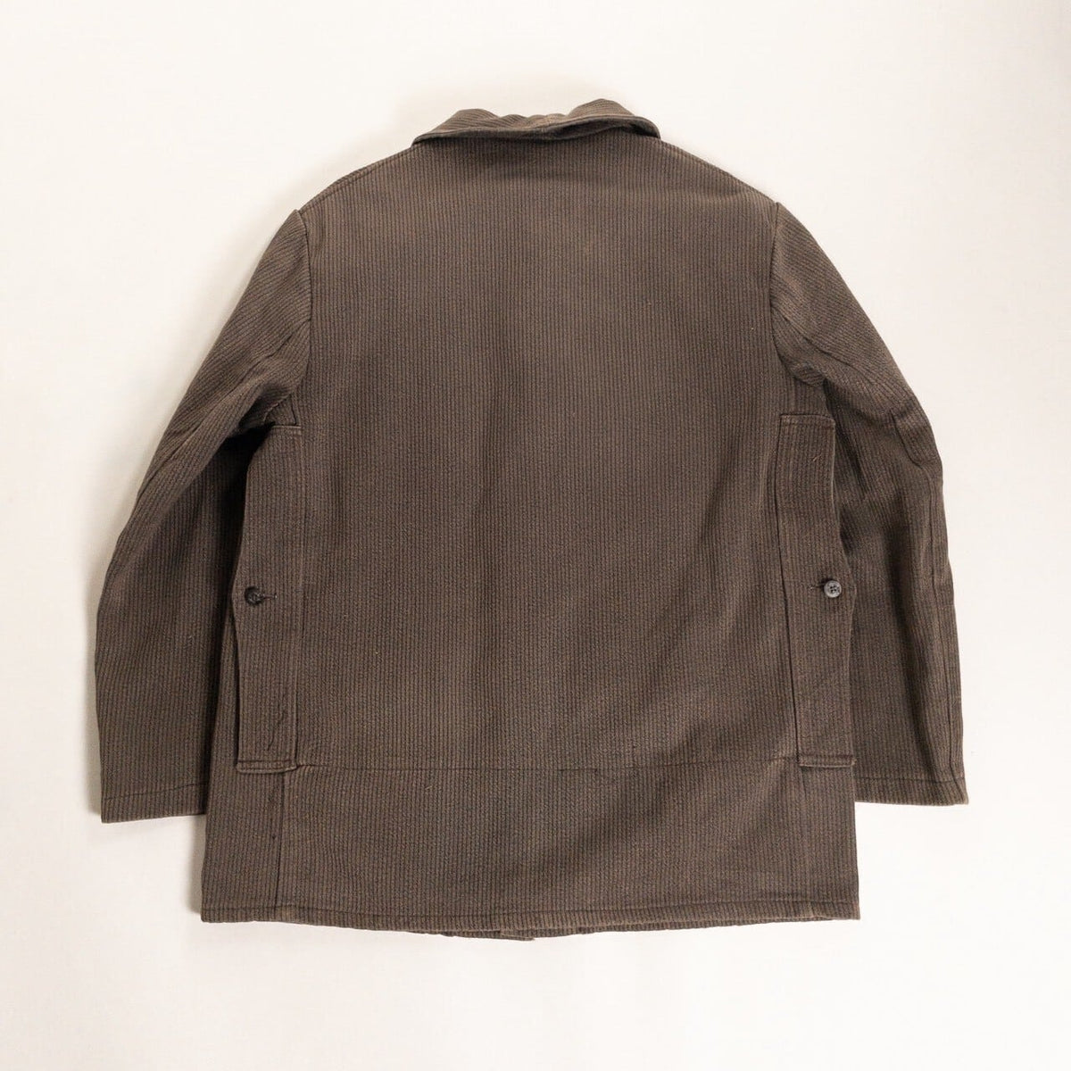 1950s "French Vintage" Brown Cotton Pique Hunting Jacket