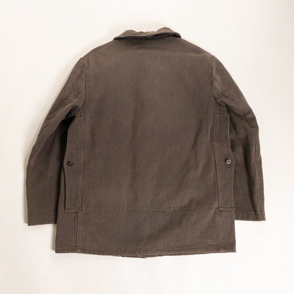 1950s "French Vintage" Brown Cotton Pique Hunting Jacket