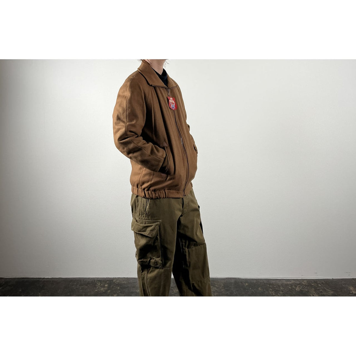 1990s "DAN CARMEL" Italian Beige Wool Sport Jacket, Dead Stock