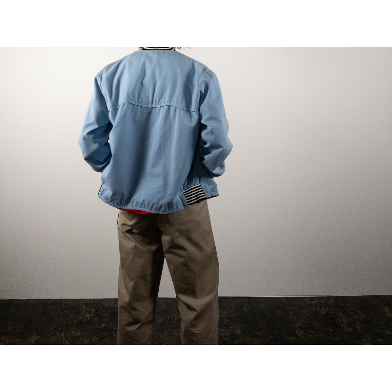 1980s "Italian Vintage" Light Blue MA-1 Jacket