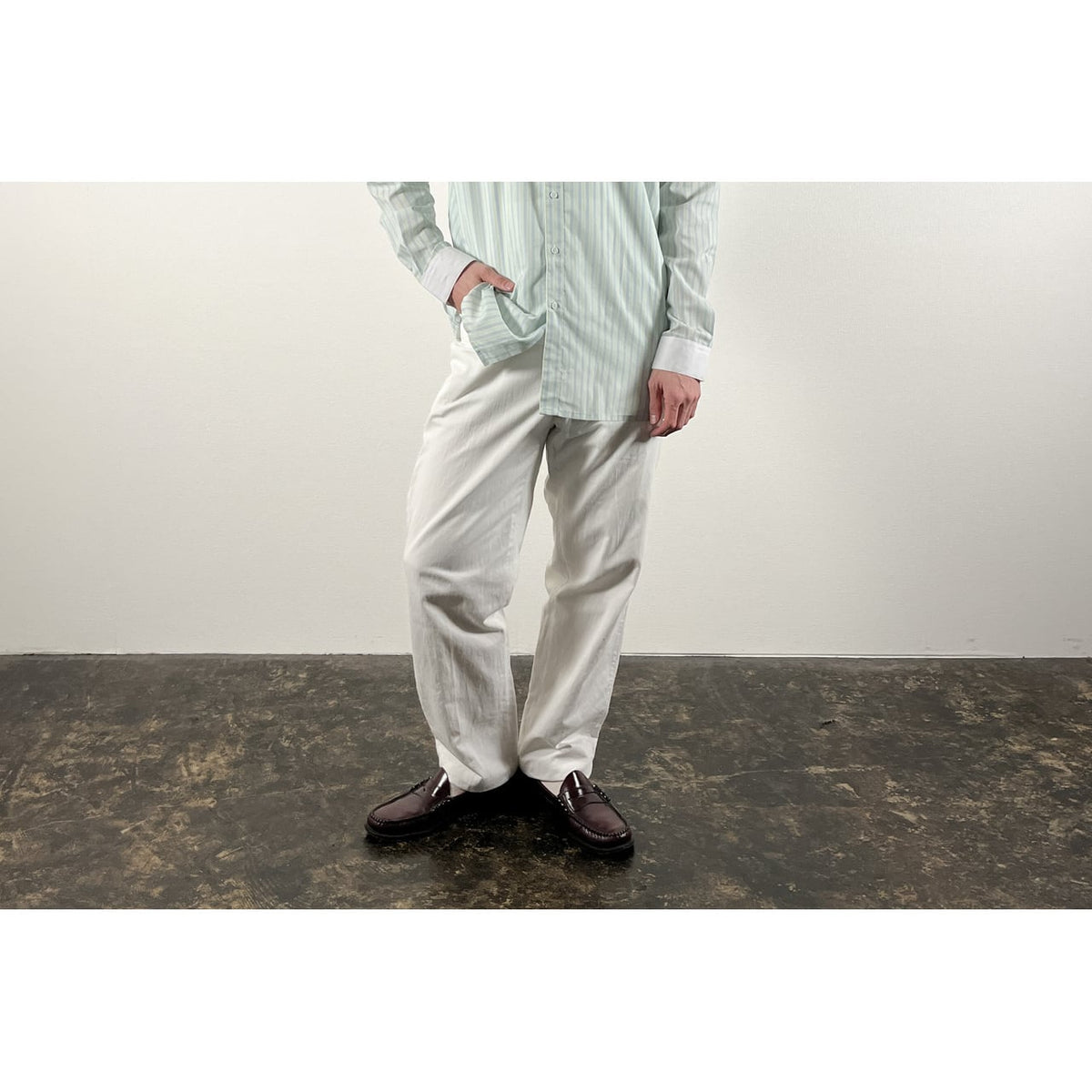 1900s "French Antique" Light Cotton White Work Trousers