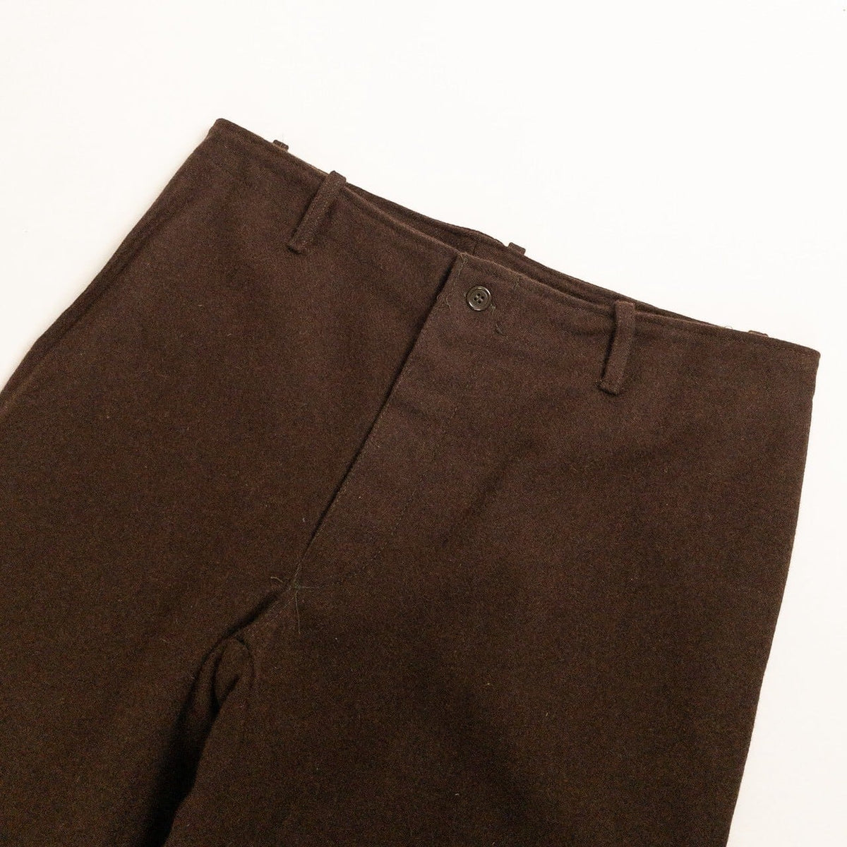 1960-70s Italian Army Brown Wool Hospital Trousers, Dead Stock