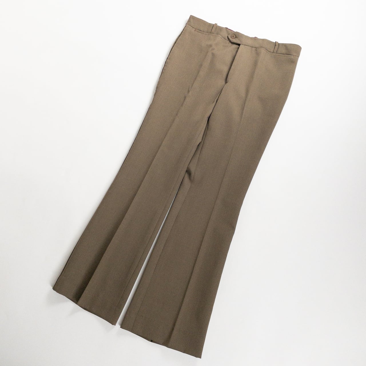 1970s "French Vintage" Khaki Flare Trousers