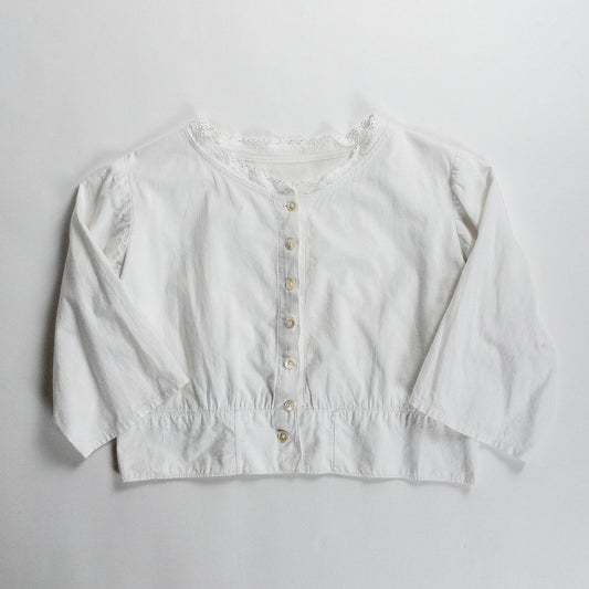 Early 1900s "French Antique" White Cotton Shirt